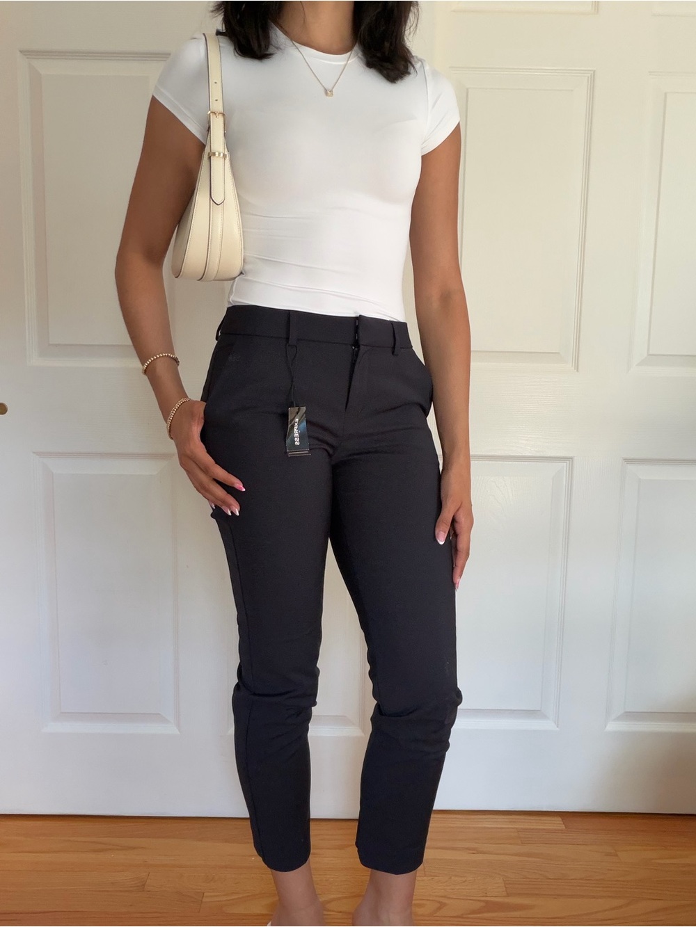 🌼Classic Navy Blue Slim Dress Pants - Tailored Women's Trousers